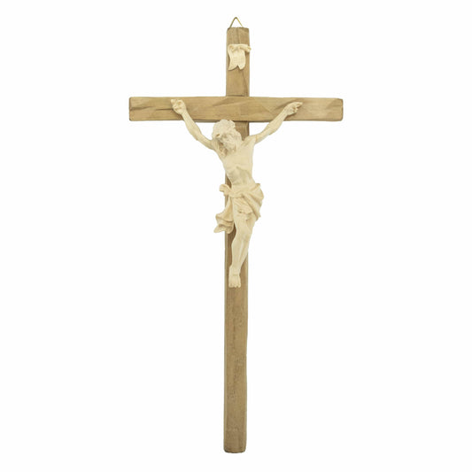 MONDO CATTOLICO 10 cm (3.94 in) Colourless Natural Wood Crucifix