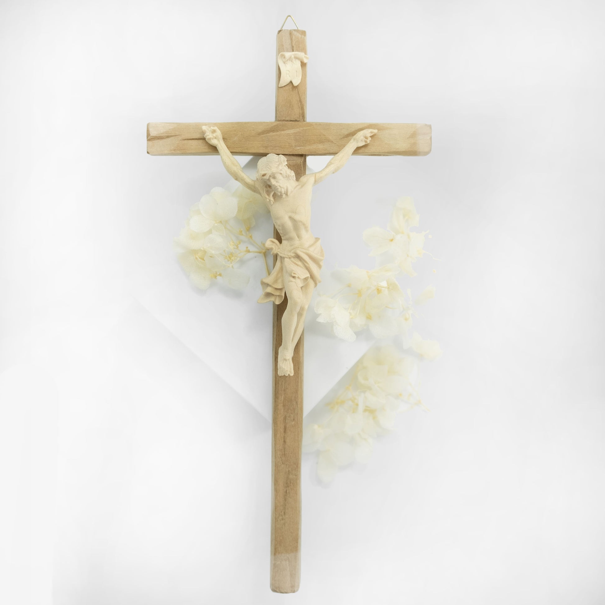 MONDO CATTOLICO 10 cm (3.94 in) Colourless Natural Wood Crucifix