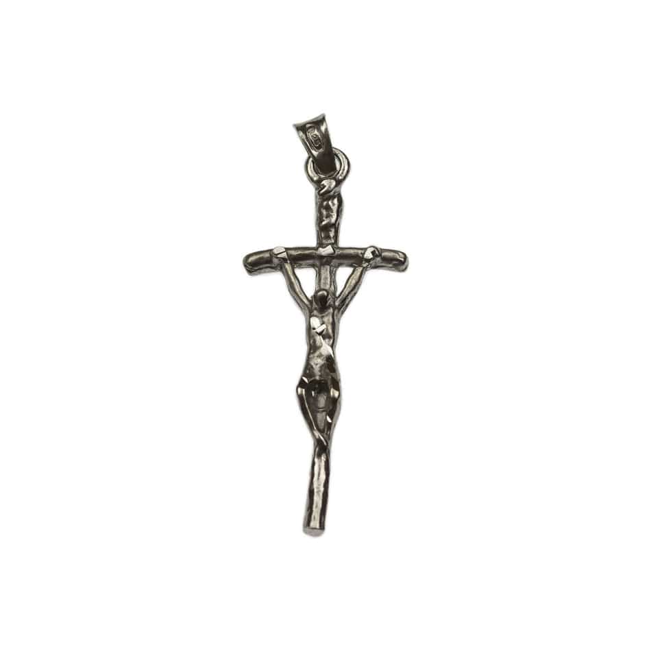 MONDO CATTOLICO Crucifix Pendant in Sterling Silver