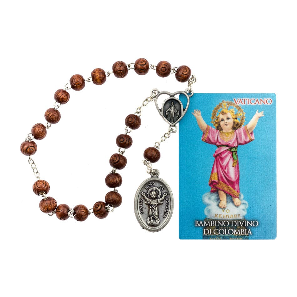 MONDO CATTOLICO Prayer Beads 18 cm (7 in) / 6 mm (0.23 in) Divine Child Jesus Devotional Rosary
