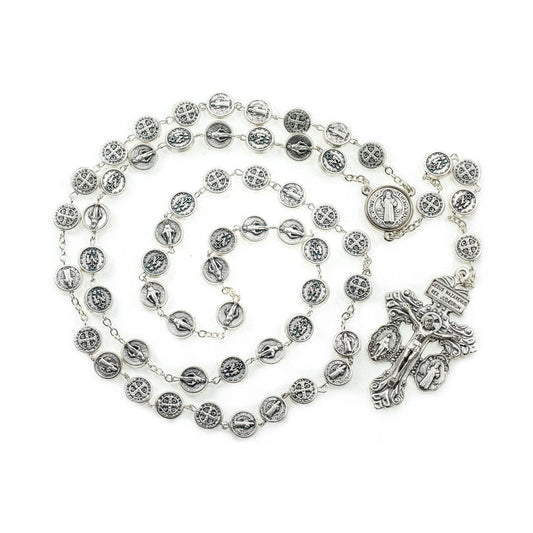 MONDO CATTOLICO Prayer Beads Forgiveness Rosary in Pewter
