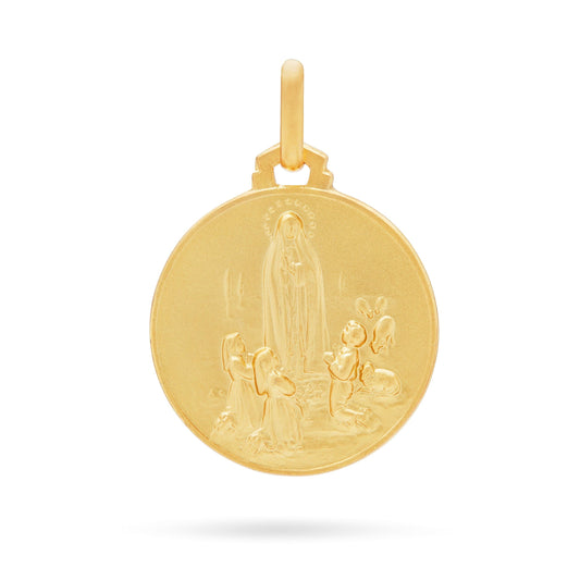 MONDO CATTOLICO Jewelry Gold medal of Our Lady of Fatima