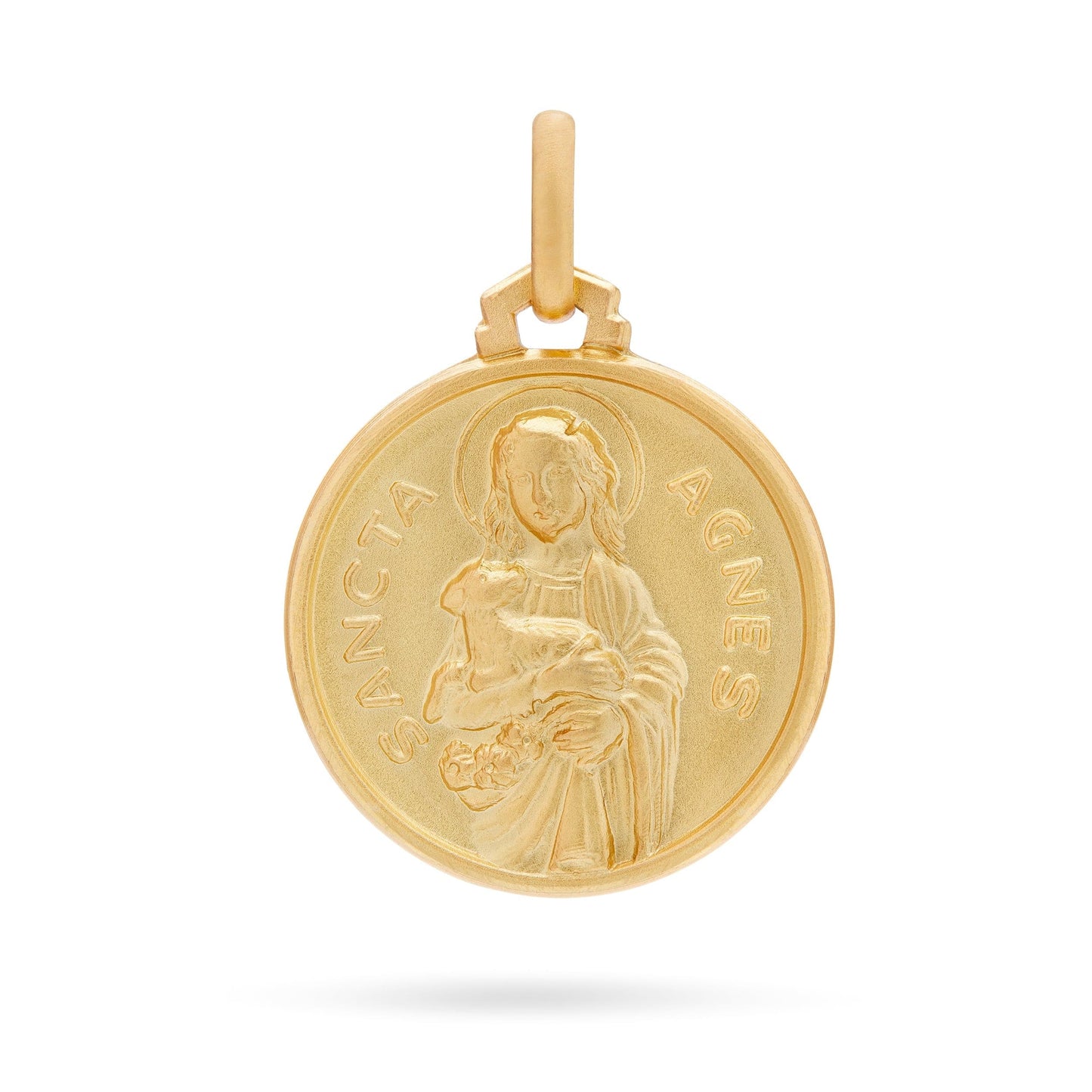 MONDO CATTOLICO Medal 18 mm (0.70 in) Gold medal of Saint Agnes of Rome