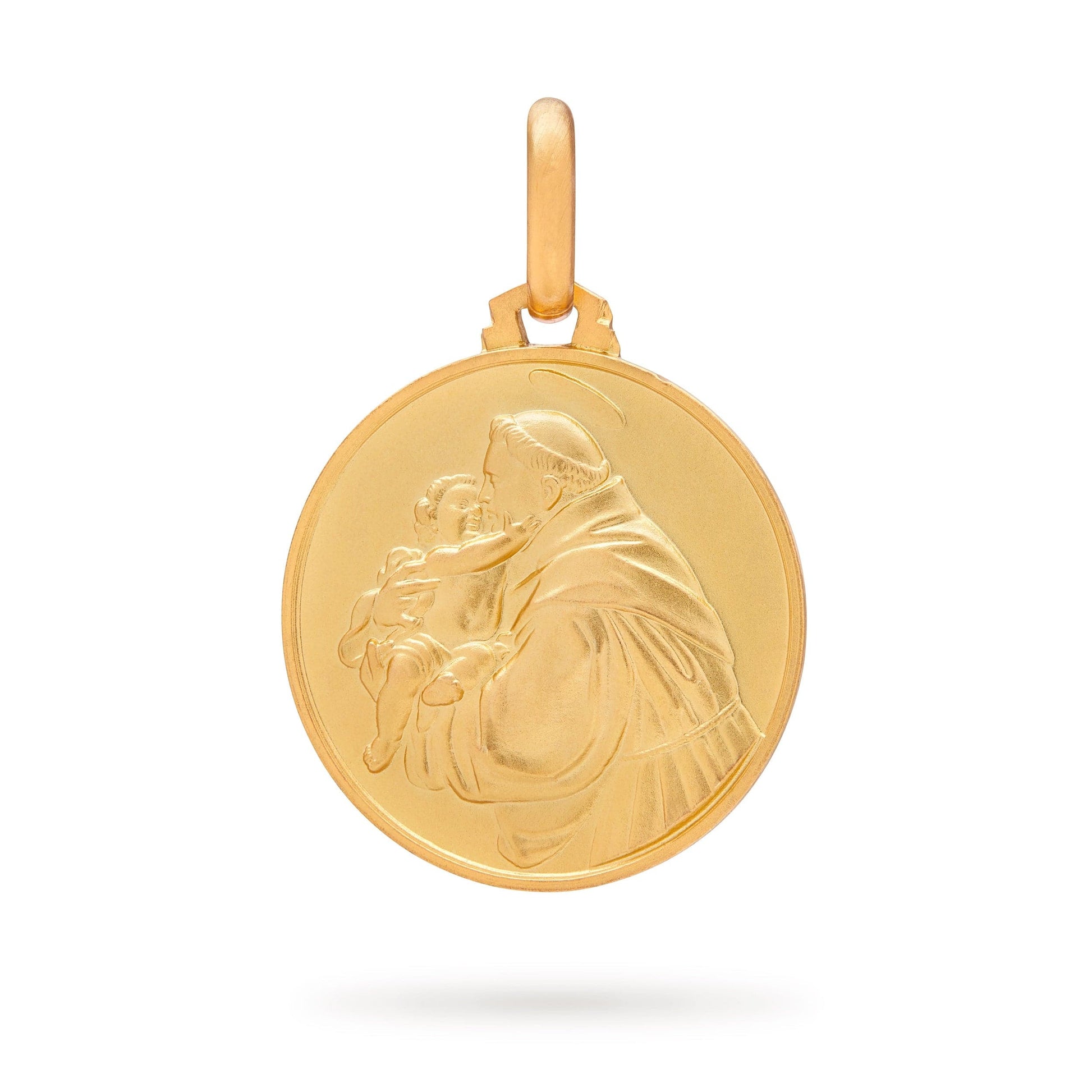 MONDO CATTOLICO Jewelry Gold medal of Saint Anthony of Padua