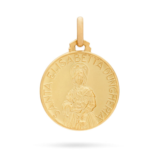 MONDO CATTOLICO 18 mm (0.70 in) Gold medal of Saint Elizabeth of Hungary