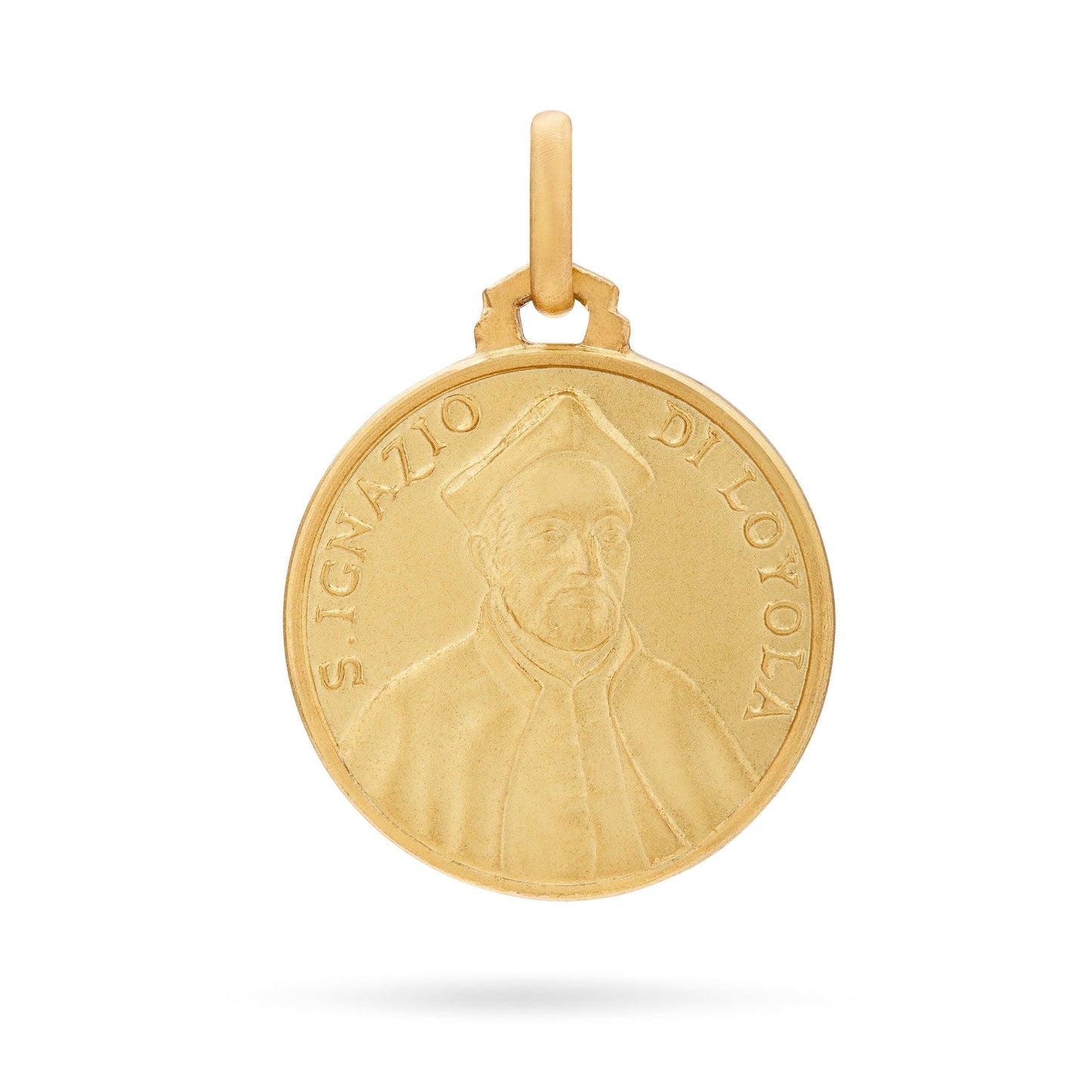 MONDO CATTOLICO Jewelry 18 mm (0.70 in) Gold medal of Saint Ignatius of Loyola