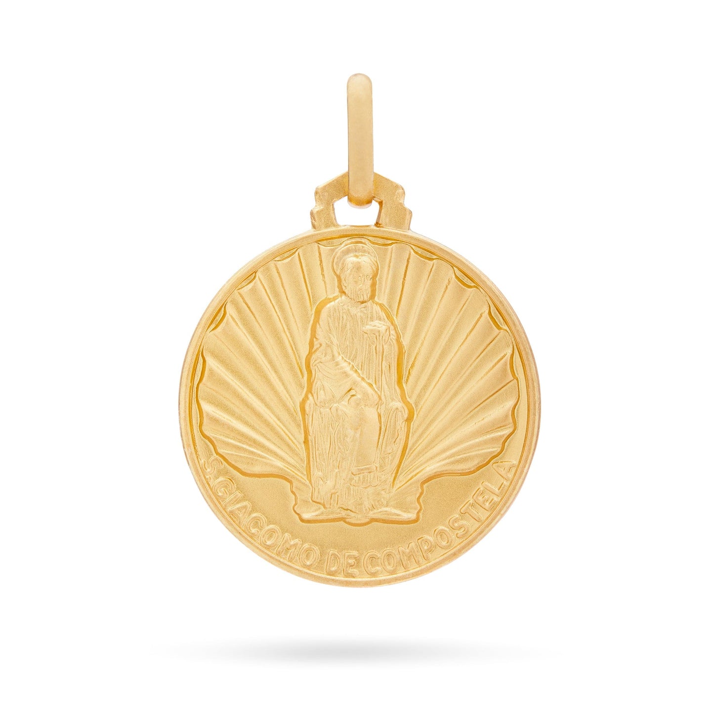 MONDO CATTOLICO Jewelry 18 mm (0.70 in) Gold medal of Saint James of Compostela
