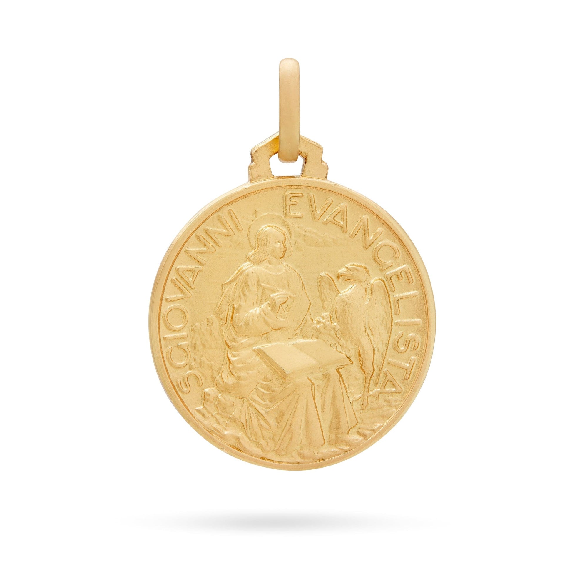 MONDO CATTOLICO 18 mm (0.70 in) Gold medal of Saint John the Evangelist
