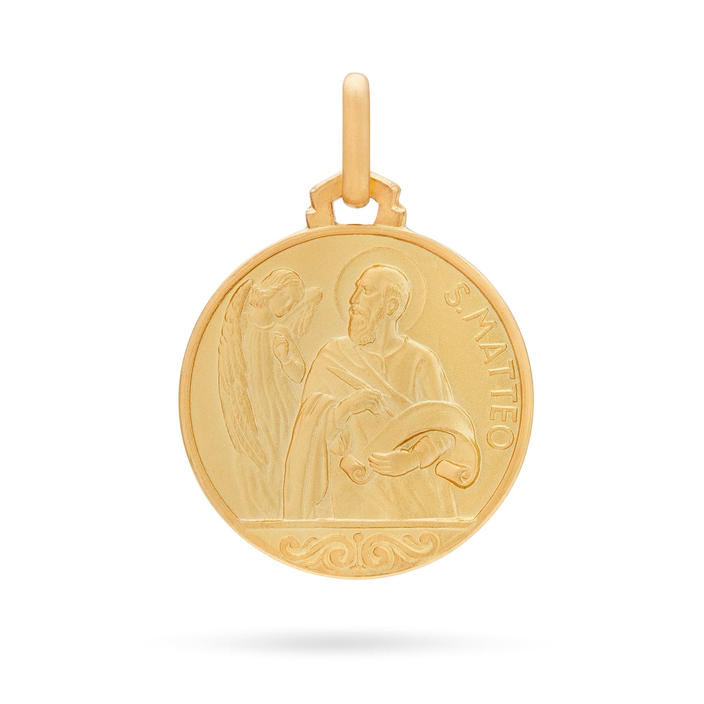 MONDO CATTOLICO 18 mm (0.70 in) Gold medal of Saint Matthew