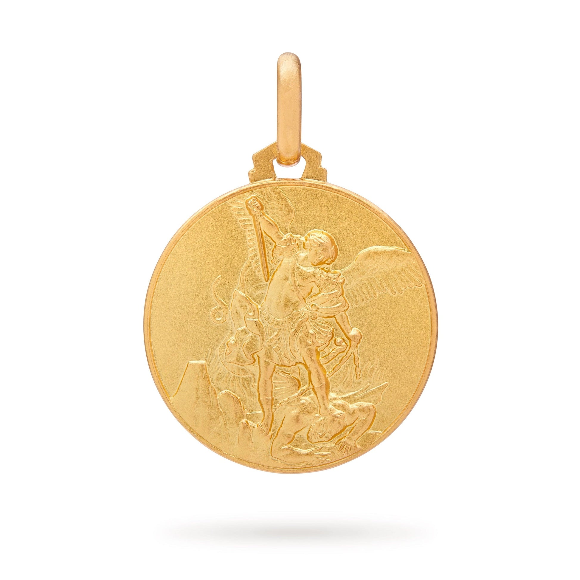 MONDO CATTOLICO Jewelry Gold medal of Saint Michael