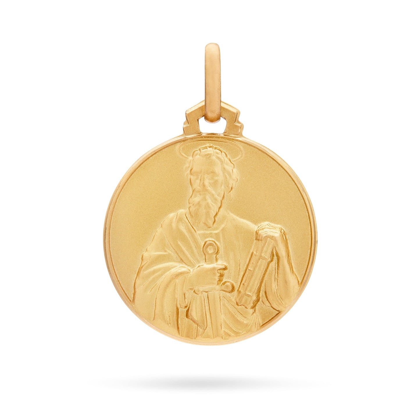 MONDO CATTOLICO Jewelry 14 mm (0.55 in) Gold medal of Saint Paul