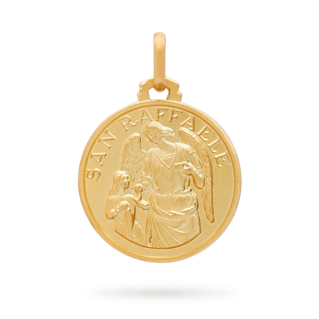 Gold-plated Sterling Silver Medal of St. Raphael the Archangel | MONDO ...