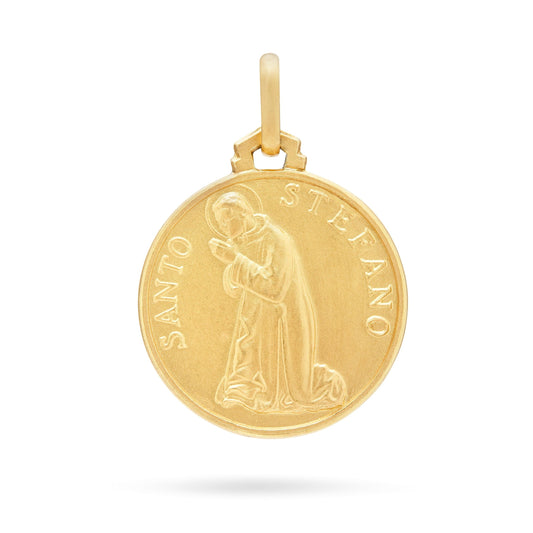 MONDO CATTOLICO 18 mm (0.70 in) Gold medal of Saint Stephen
