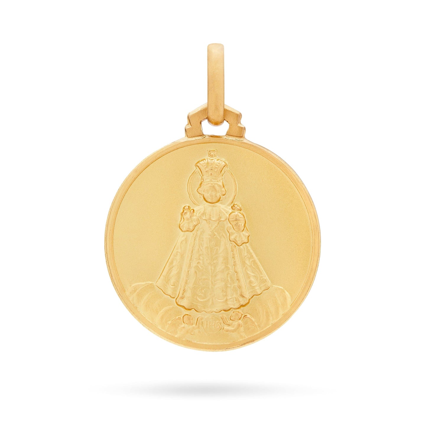 MONDO CATTOLICO Jewelry 18 mm (0.70 in) Gold medal of the Child of Prague