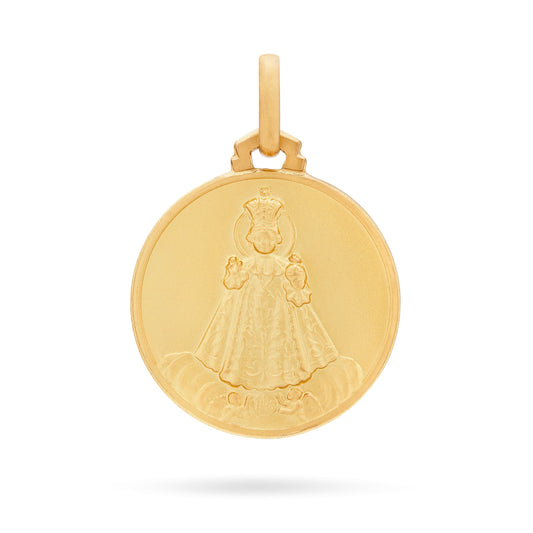 MONDO CATTOLICO Jewelry 18 mm (0.70 in) Gold medal of the Child of Prague