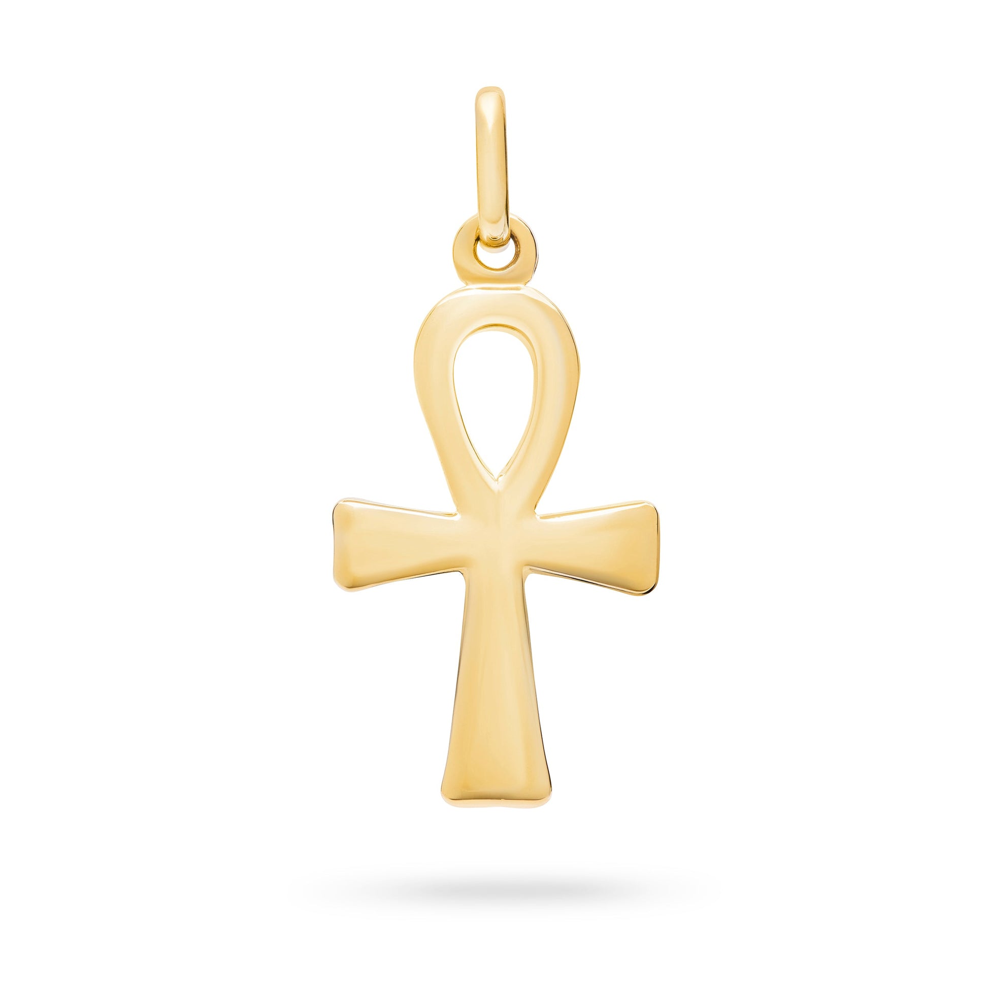 MONDO CATTOLICO ROMA 32 mm (1.26 in) Gold Plated Ankh Pendant Cross