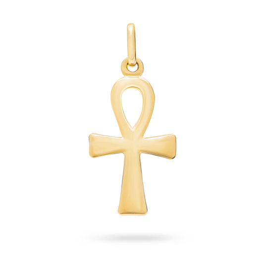 MONDO CATTOLICO ROMA 32 mm (1.26 in) Gold Plated Ankh Pendant Cross