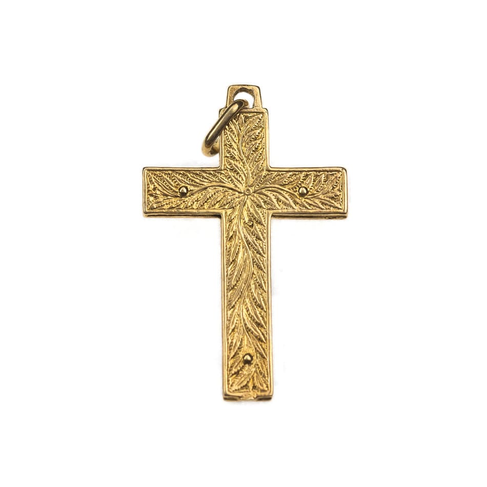 MONDO CATTOLICO Gold Plated Pendant Crucifix