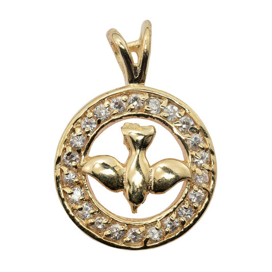 MONDO CATTOLICO Gold Plated Pewter Holy Spirit Charm