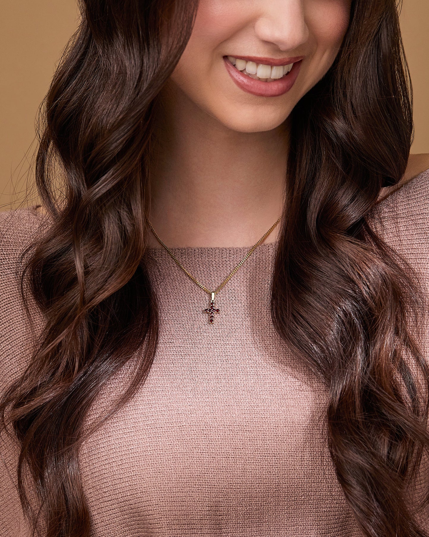 MONDO CATTOLICO ROMA 17 mm (0.67 in) Gold Plated Plain Grenade Cross