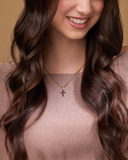 MONDO CATTOLICO ROMA 17 mm (0.67 in) Gold Plated Plain Grenade Cross