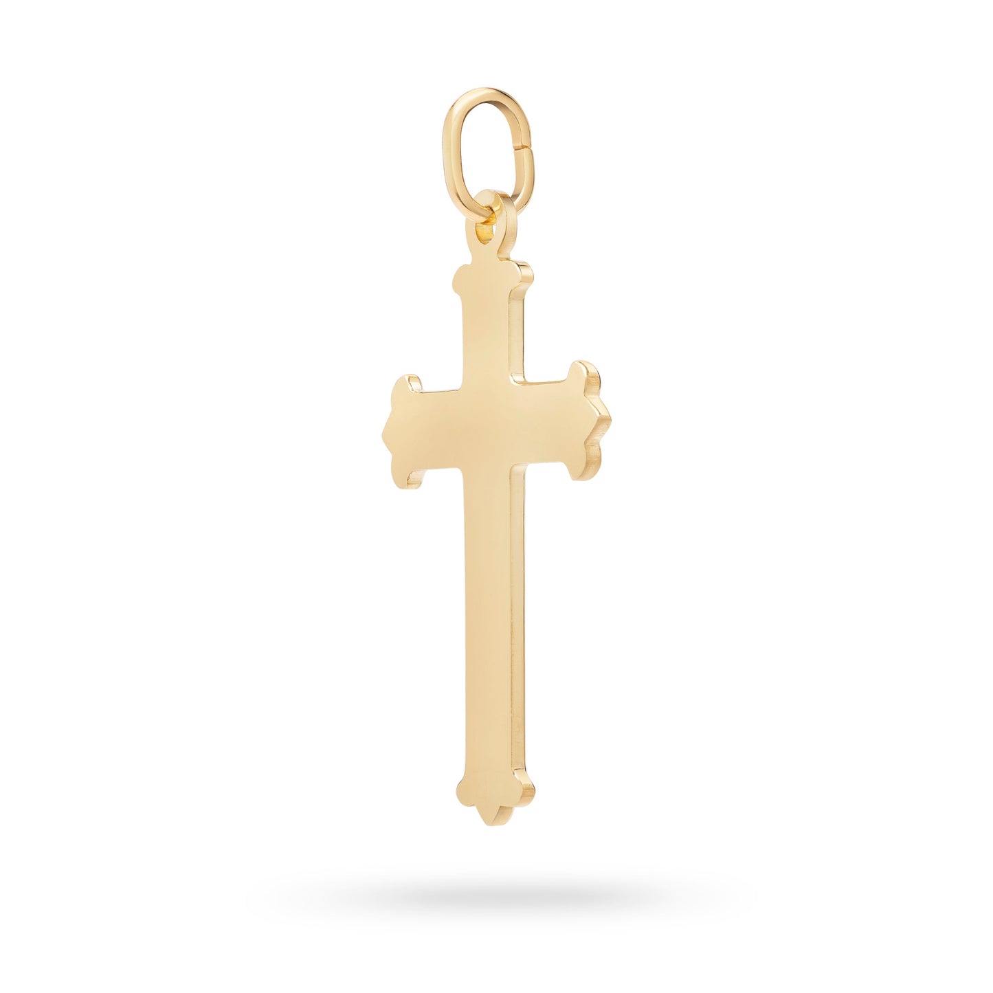 MONDO CATTOLICO ROMA 30 mm (1.18 in) Gold Plated Plain Trefoil Cross
