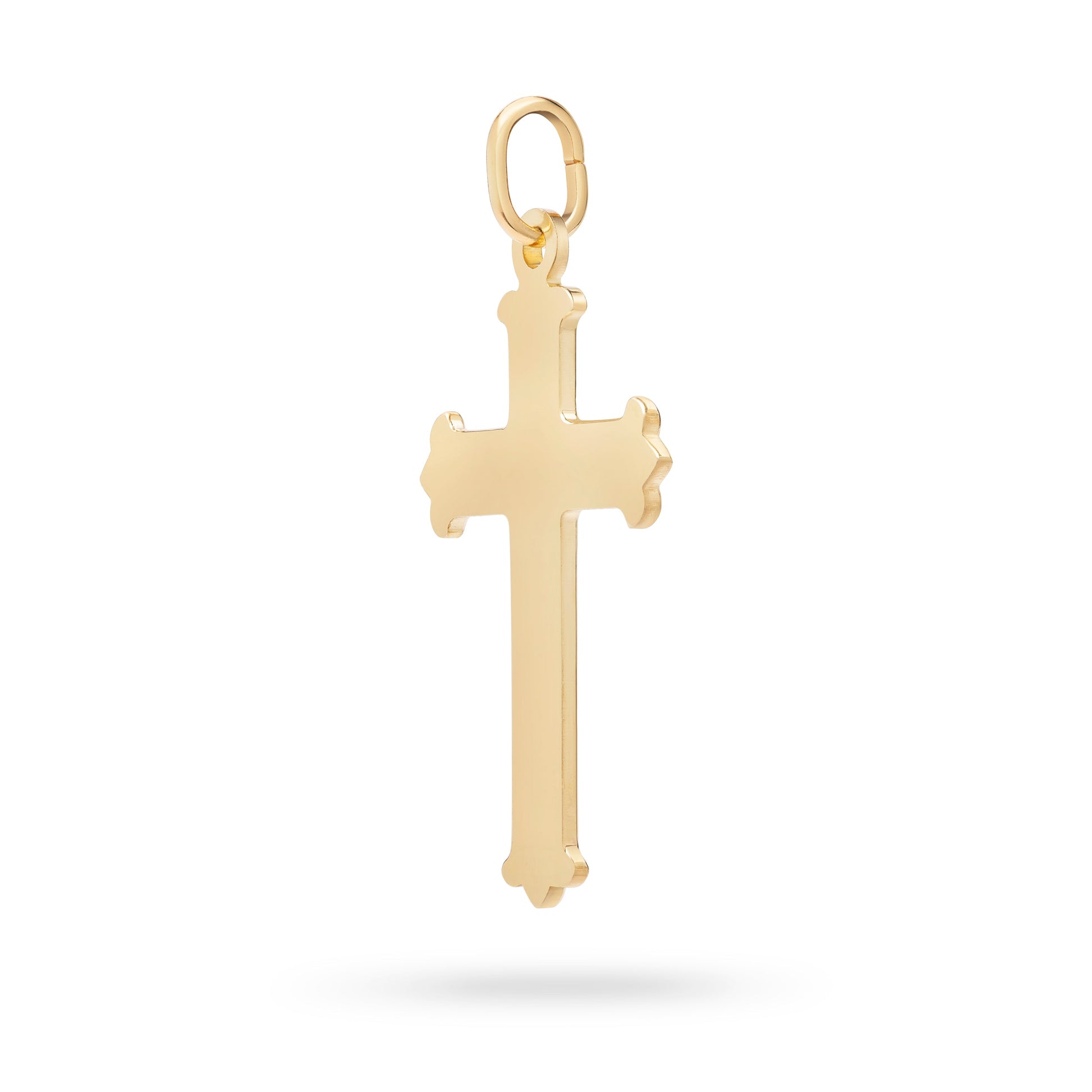 MONDO CATTOLICO ROMA 30 mm (1.18 in) Gold Plated Plain Trefoil Cross