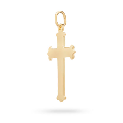 MONDO CATTOLICO ROMA 30 mm (1.18 in) Gold Plated Plain Trefoil Cross