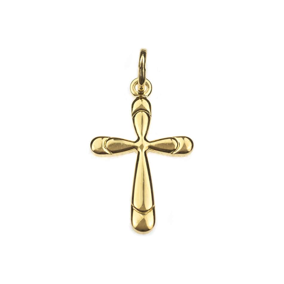 MONDO CATTOLICO Gold Plated Rounded Cross