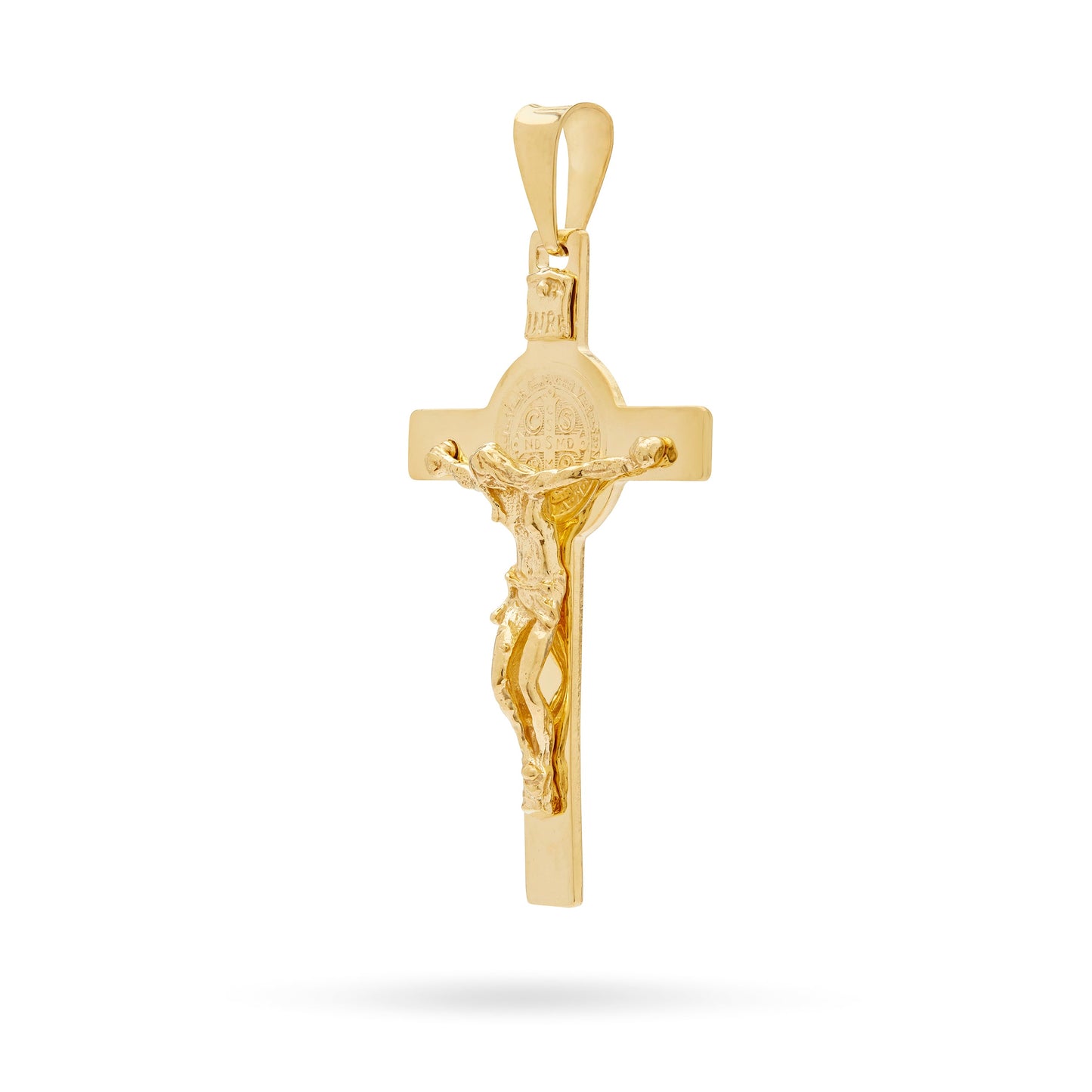MONDO CATTOLICO Gold Plated Saint Benedict Cross