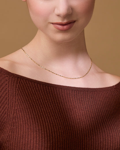 MONDO CATTOLICO ROMA Necklaces Gold-Plated Sterling Silver Bar Link Necklace