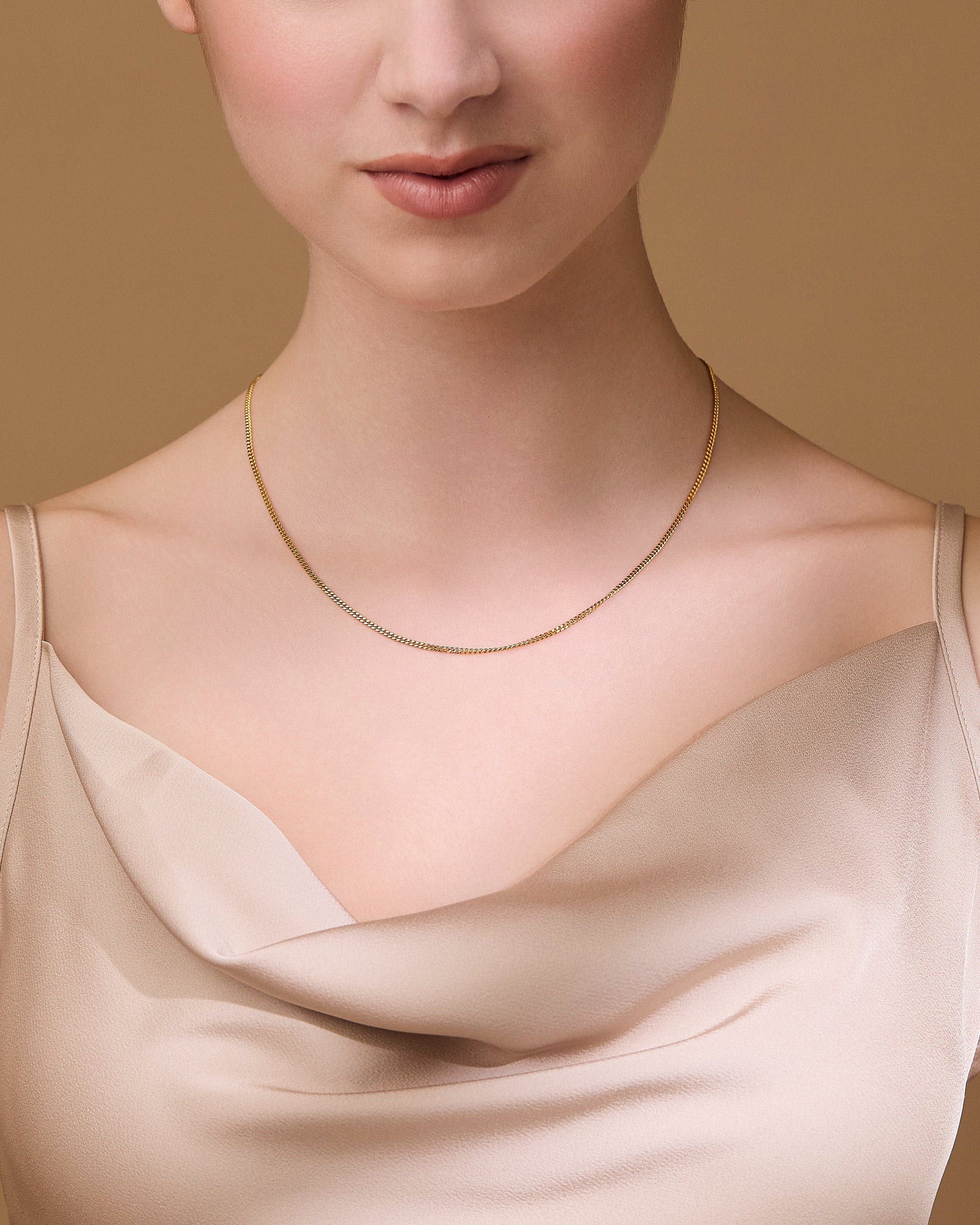 MONDO CATTOLICO ROMA Necklaces Gold-Plated Sterling Silver Classic Curb Chain Necklace