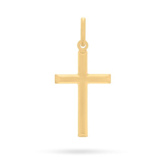 Mondo Cattolico Pendant 23 mm (0.91 in) Gold-plated Sterling Silver Cross Pendant With Rounded Corners