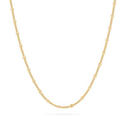 MONDO CATTOLICO ROMA Necklaces Gold-Plated Sterling Silver Curb Chain Necklace with Faceted Disc Inserts