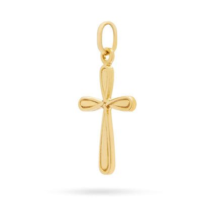 Mondo Cattolico Pendant 28 mm (1.10 in) Gold-plated Sterling Silver Flower Cross Pendant