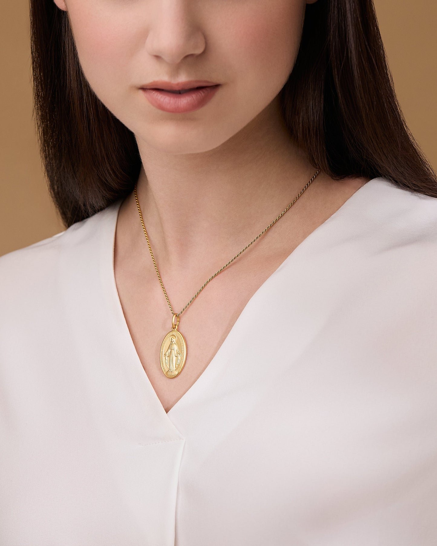 MONDO CATTOLICO ROMA Medal Gold-plated Sterling Silver Miraculous Medal