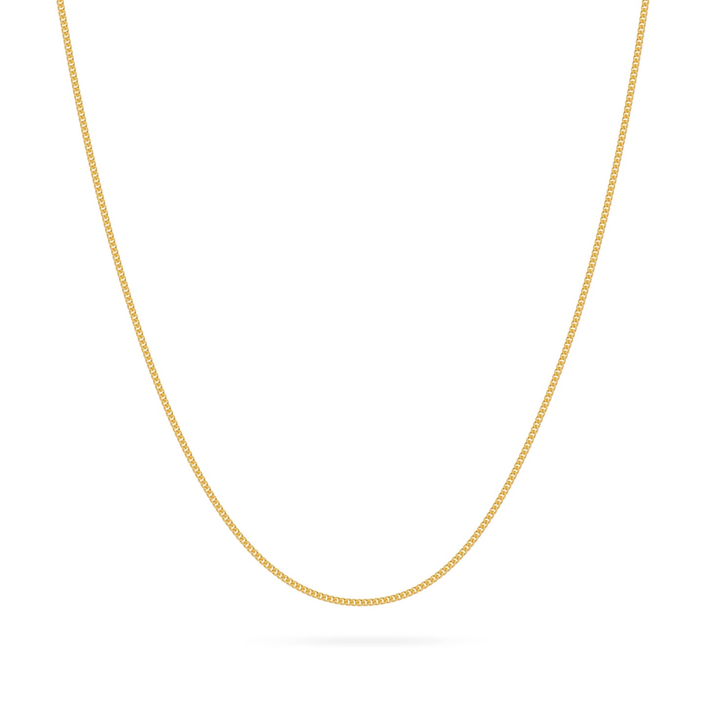MONDO CATTOLICO ROMA Necklaces Gold-Plated Sterling Silver Thin Curb Chain Necklace