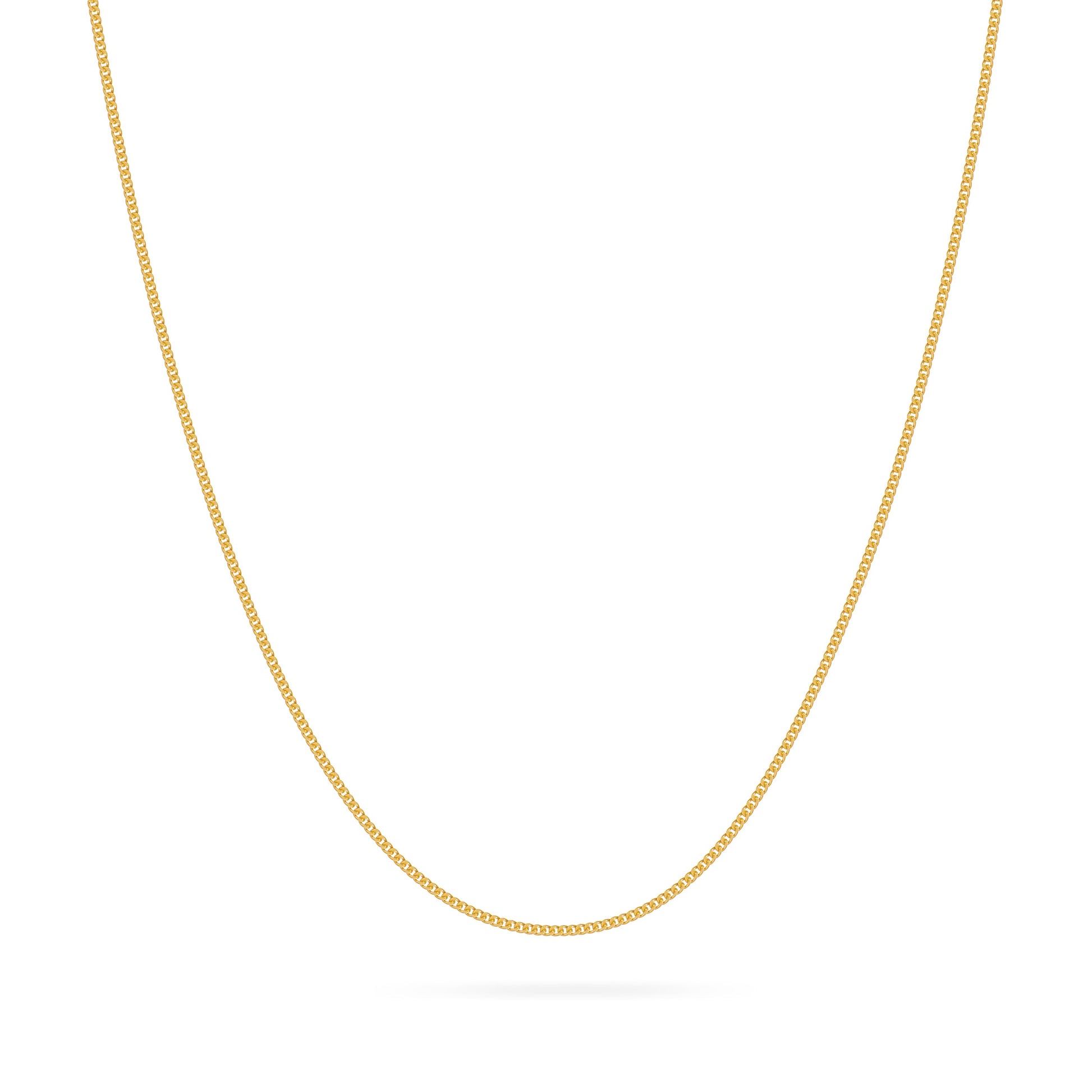 MONDO CATTOLICO ROMA Necklaces Gold-Plated Sterling Silver Thin Curb Chain Necklace