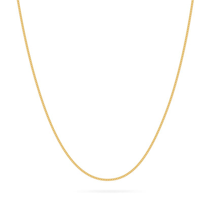 MONDO CATTOLICO ROMA Necklaces Gold-Plated Sterling Silver Thin Curb Chain Necklace