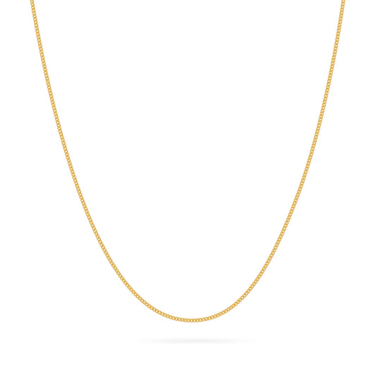 MONDO CATTOLICO ROMA Necklaces Gold-Plated Sterling Silver Thin Curb Chain Necklace