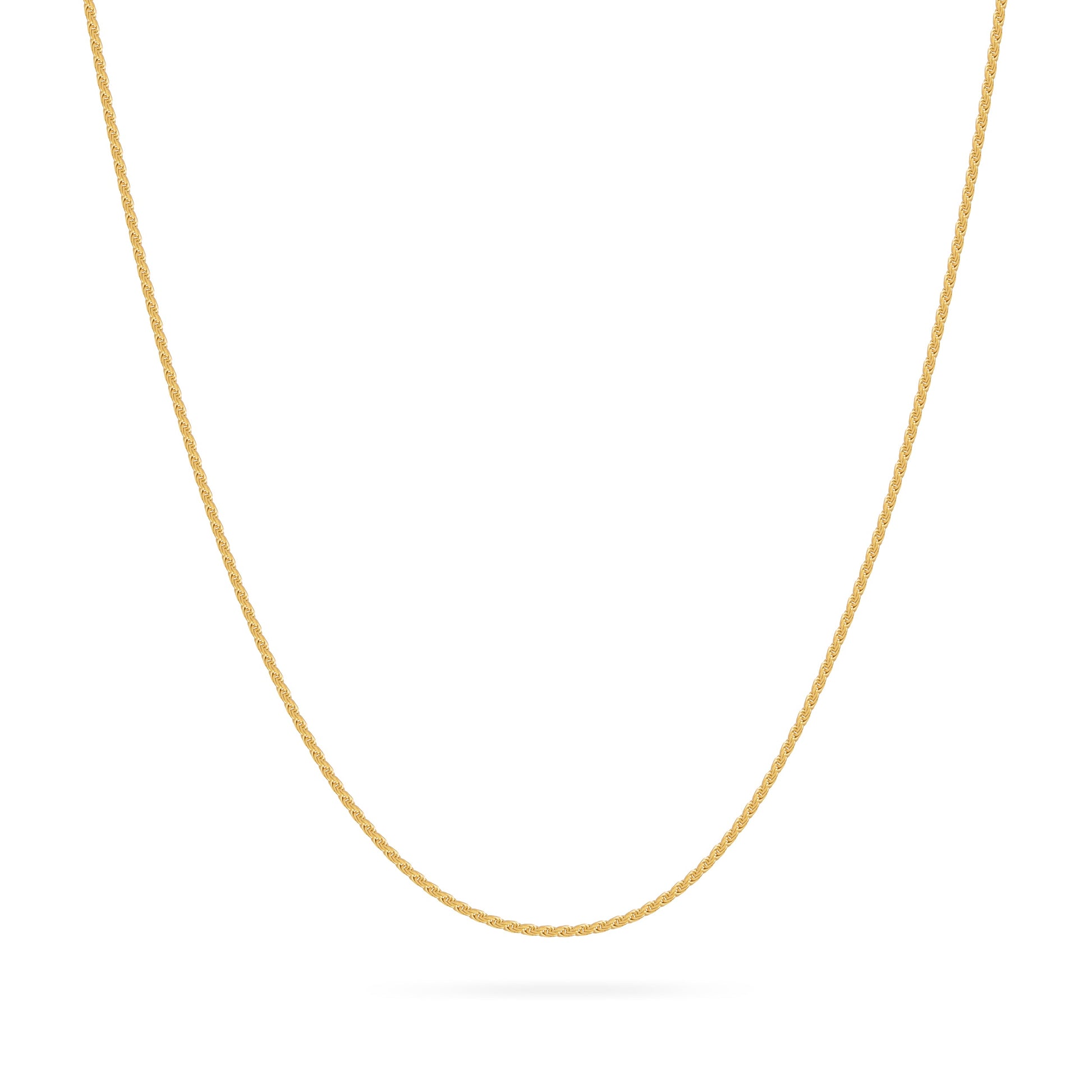 MONDO CATTOLICO ROMA Necklaces Gold-Plated Sterling Silver Thin Torchon Chain Necklace