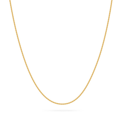 MONDO CATTOLICO ROMA Necklaces Gold-Plated Sterling Silver Thin Torchon Chain Necklace