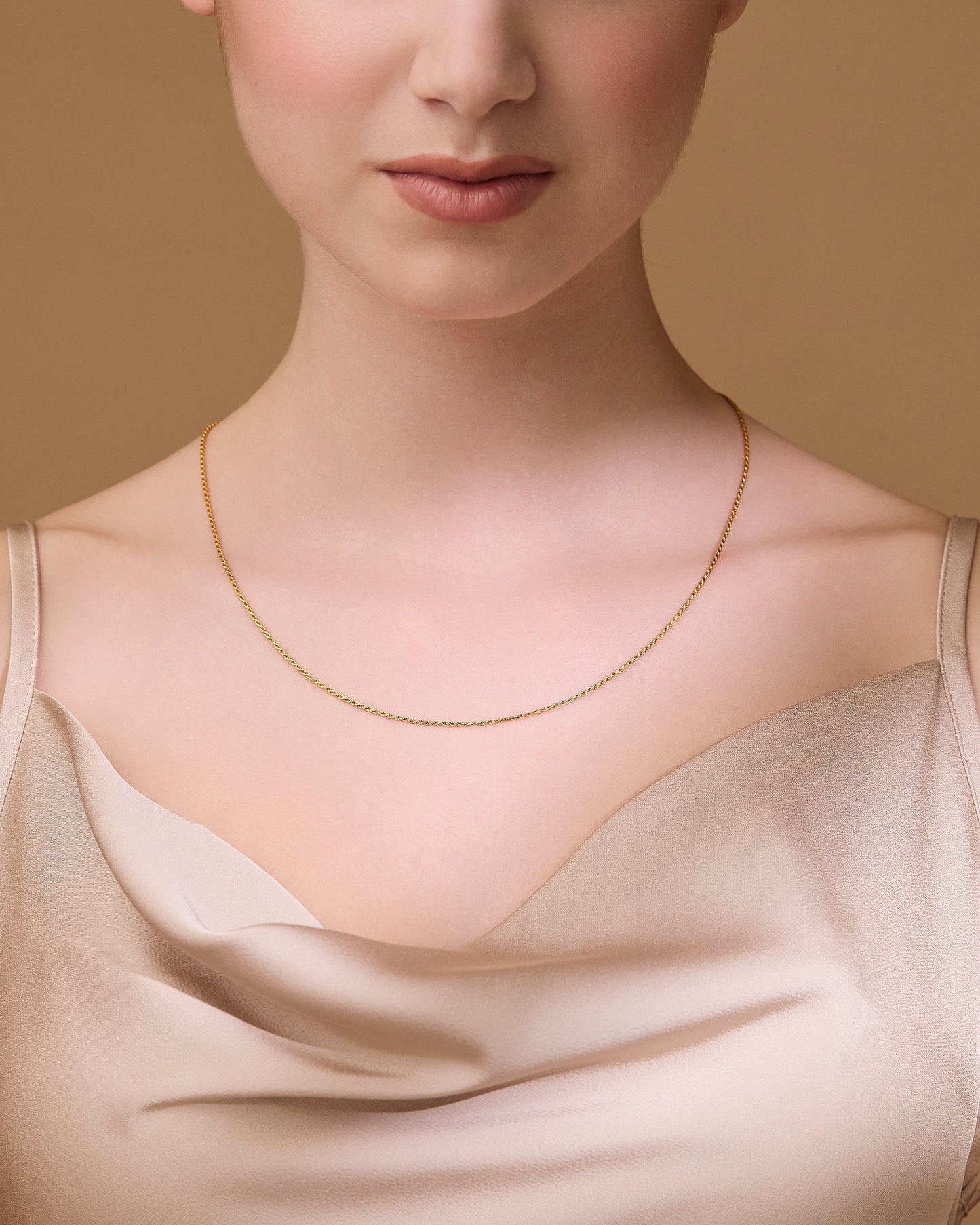 MONDO CATTOLICO ROMA Necklaces Gold-Plated Sterling Silver Thin Torchon Chain Necklace