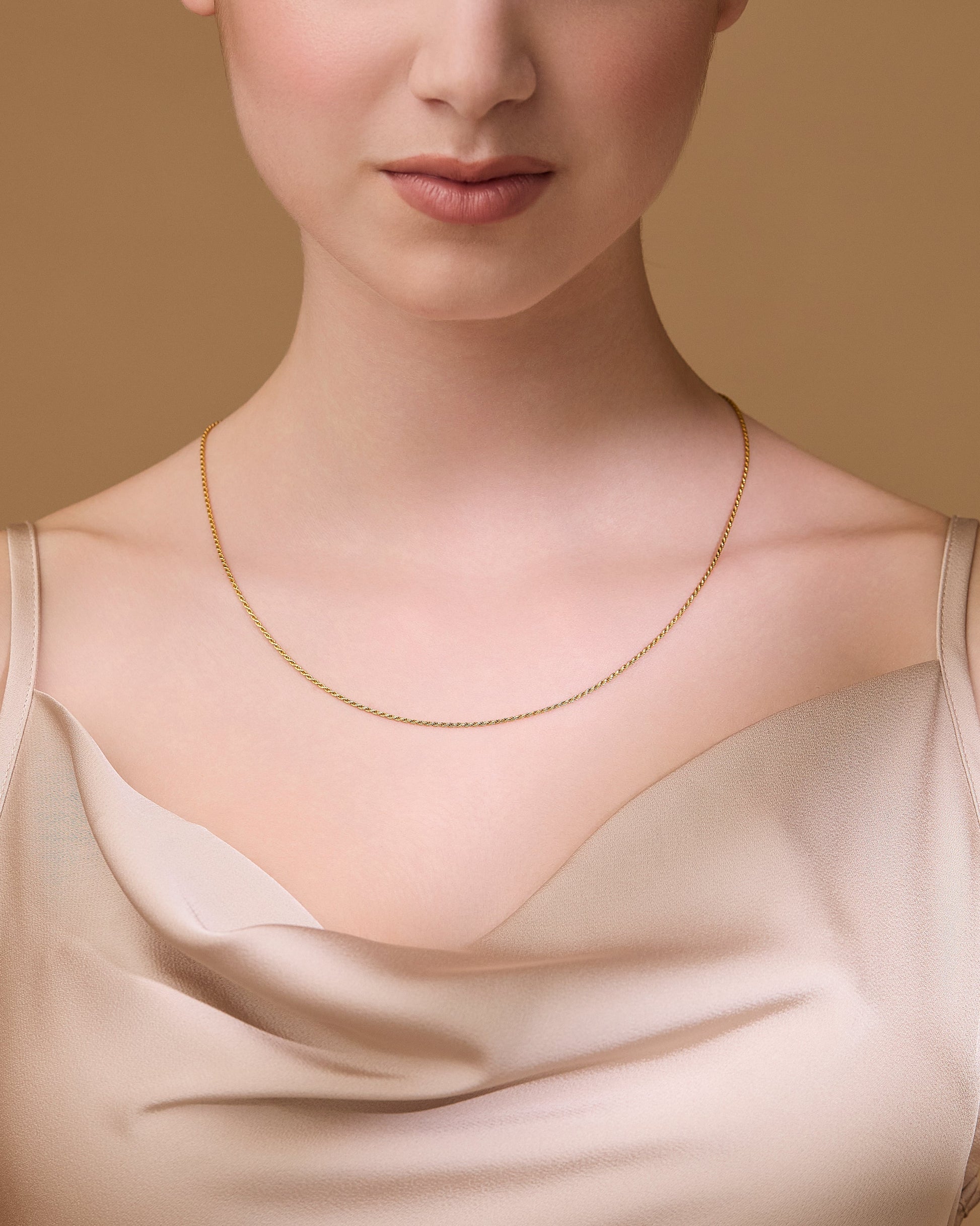 MONDO CATTOLICO ROMA Necklaces Gold-Plated Sterling Silver Thin Torchon Chain Necklace
