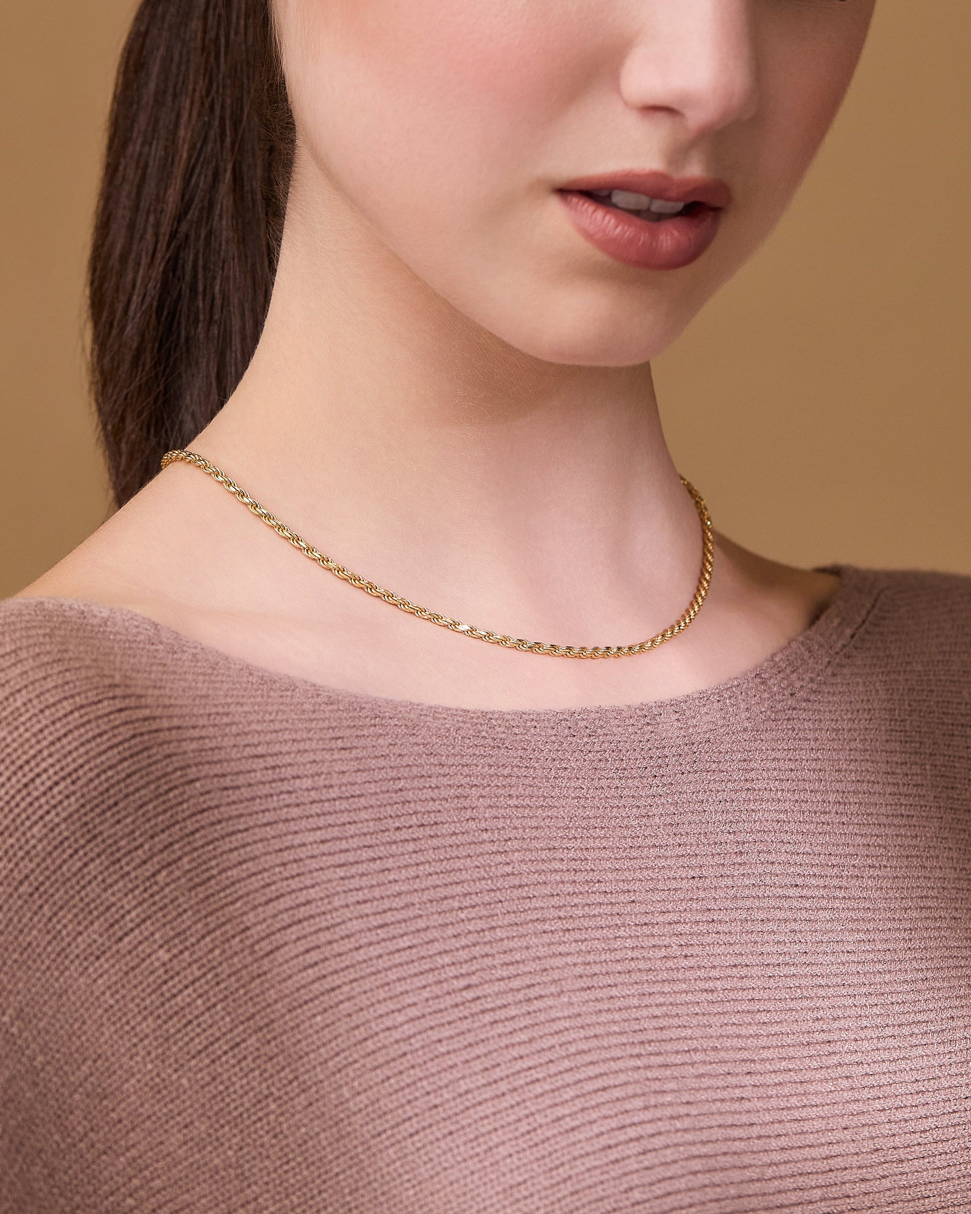 MONDO CATTOLICO ROMA Necklaces Gold-Plated Sterling Silver Torchon Chain Necklace