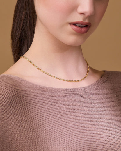 MONDO CATTOLICO ROMA Necklaces Gold-Plated Sterling Silver Torchon Chain Necklace