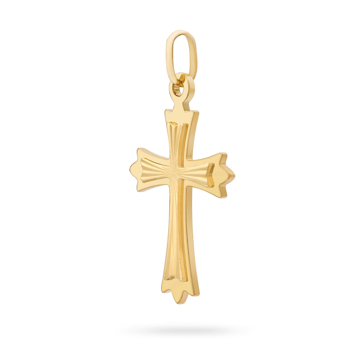 MONDO CATTOLICO ROMA 28 mm (1.10 in) Gold Plated Three Points Cross