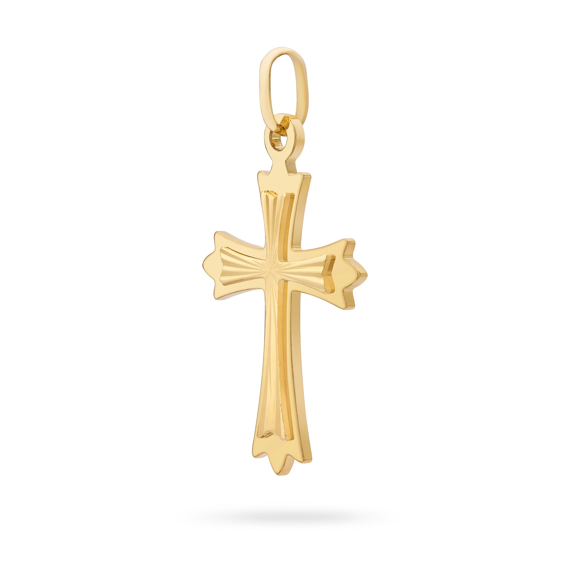 MONDO CATTOLICO ROMA 28 mm (1.10 in) Gold Plated Three Points Cross