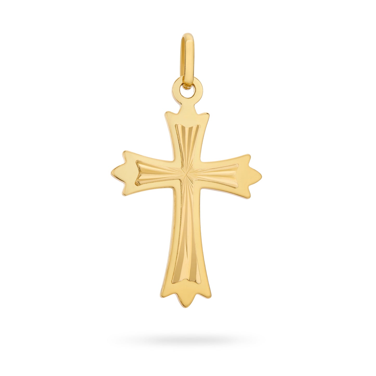 MONDO CATTOLICO ROMA 28 mm (1.10 in) Gold Plated Three Points Cross