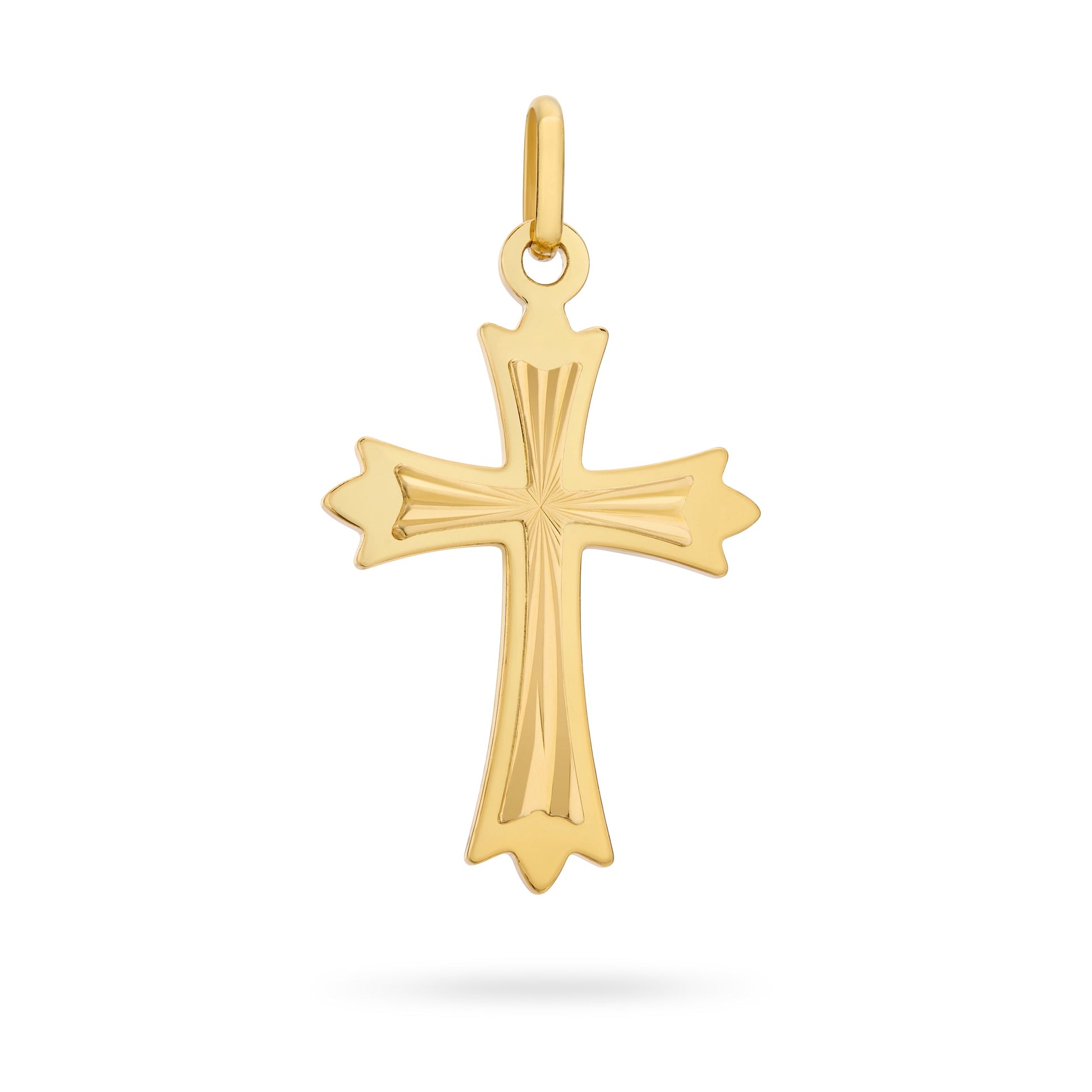 MONDO CATTOLICO ROMA 28 mm (1.10 in) Gold Plated Three Points Cross